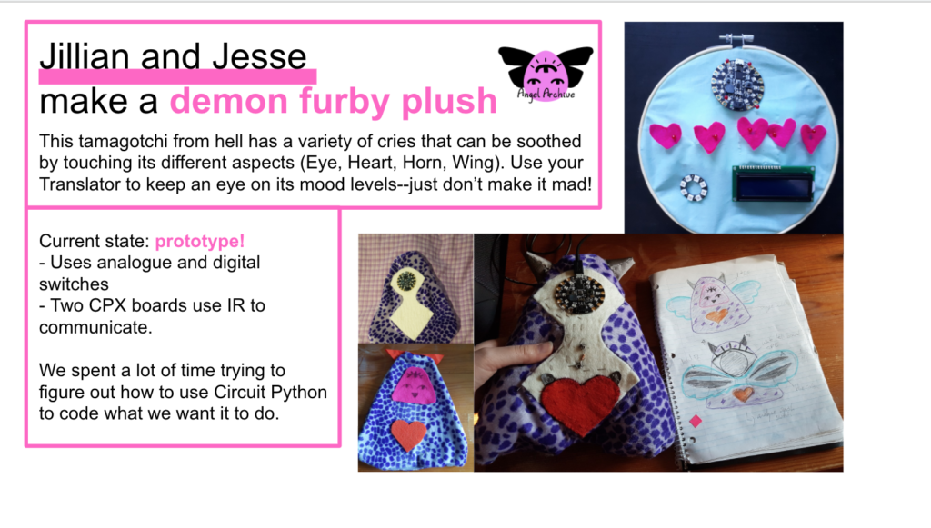Demon Furby Plush by Jillian and Jesse